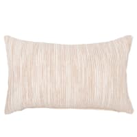 Fodera per cuscino in cotone biologico intessuto écru e beige 50x30 cm-MATSU