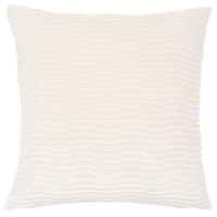 Thedecofactory Cuscino Quadrato 40x40 Effetto Pelle | Bianco E Avana, Poliestere, Sfoderabile E Lavabile Per Divano E Letto