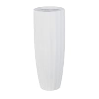 Grand vase en résine blanc cassé H80-Sobat