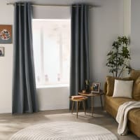 Eurofirany MIRELA Fluwelen Gordijn – 140x270 Cm, Donkergrijs Met Gouden Patroon, Verduisterend