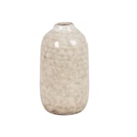 Jarrón de gres beige Alt12 cm-Floyen