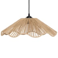 Lámpara de techo de papel trenzado beige y negro D.40-Hermosa