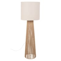 Lámpara pie de papel con pantalla de poliéster reciclado beige Alt. 141-Kata