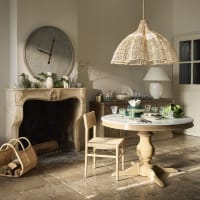 Lampe gisele floral prune, céramique, h. 29 cm, e14 | Leroy Merlin