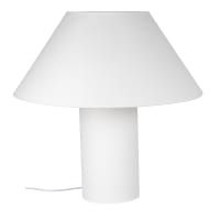 Lampe Abat-Jour En Feuille De Coco Fermée Blanche