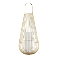 Lanternes Décoratives En Métal Et Verre 'Jillian' Set Of 3 / Ochre | Leroy Merlin