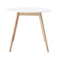 Mesa de comedor redonda blanca 4 personas D.90-Spring