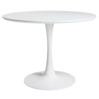 Mesa de comedor redonda blanca D. 100 cm-Circle
