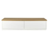 Meuble TV 2 portes blanc L180-Austral