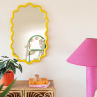 Cadre Miroir Mural FRAMO Sur Mesure - Noir Mat, Largeur 36 Cm, Longueur Variable