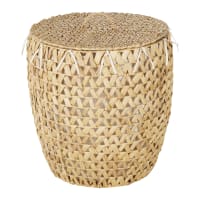 Panier de rangement en jacinthe d'eau tressée-ARMANDINE