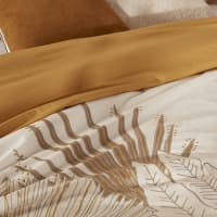 Parure Da Letto 140x200 Cm In Cotone 100% – Emilie Rosso Con Foglie D'acero – 2 Pezzi (copripiumino + Federa)