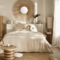 Parure de lit en coton biologique beige 220x240-ANTONIA
