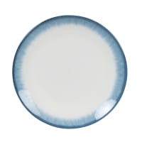 Piatto da dessert in ceramica bianca e blu-Milo