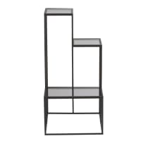 Outsunny Portapiante A 3 Livelli Per Interni Ed Esterni In Metallo 69x28 5x78 Cm Nero 75156495
