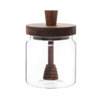 Warmhm Pot à Miel Céramique Avec Louche De Distributeur De Miel Pour Maison Couvercle Inclus