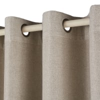 Rideau Occultant Synthétique à œillets - 140x250 Cm Beige - Polyester - Neuf Moderne