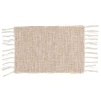 Salvamanteles de yute y algodón en beige 33 x 48-BERTIER