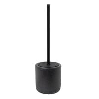 MOUFIER Scopino WC In Silicone Con Setole Morbide E Supporto Adesivo – Nero – Igienico E Salvaspazio