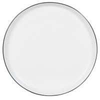 Stone Lain - Set di stoviglie in porcellana fine, stile moderno, 16 pezzi, per 4, nero e oro