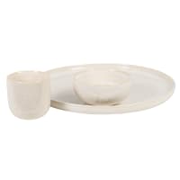 Bosmarlin Set 4 Ciotole In Ceramica Beige 15,2 Cm, 790 Ml, Per Zuppe E Cereali, Lavastoviglie E Microonde
