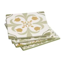 Set de 4 posavasos multicolor 10x10 cm-Syracuse