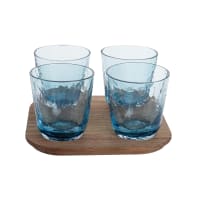Bicchieri acqua, 4 pezzi, vetro con personaggio balena