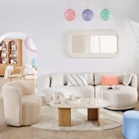 Sofá relax manual 3 plazas chaise der. en PU negro Skaane | Maisons du ...