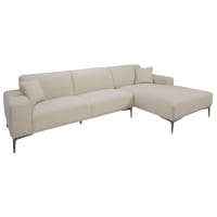 Martina Home Copri Chaise Longue Imbottito Ambar - 240 Cm - Beige - Lavabile In Lavatrice - Prodotto In Spagna