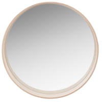 Well Home Specchio Rotondo 55 Cm - Cornice In Metallo Nero - 2 Ganci Per Appendere Incluso