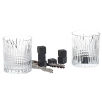 Connoisseur Creations Set regalo con bicchieri da whisky e pietre di ghiaccio intrecciate