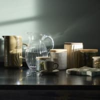 Set Tasse à Café + Soucoupe Maisons Du Monde - Gris, Porcelaine, Neuf