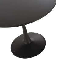 Tavolo da pranzo rotondo in pietra nero 150x75 - Rubino