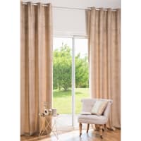 Tende In Velluto Opaco Beige – Set Da 2, 300x140 Cm Ciascuna, Con Nastro Arricciato