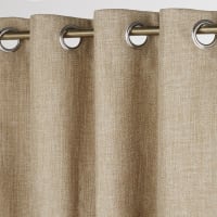 Fcosie Tende in lino beige e bianco, lunghe 300 cm, per la privacy, tende oscuranti con