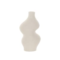 Vase destructuré en grès beige H16-Ourea