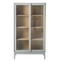 Vetrina vintage a 2 ante grigio blu-Illa