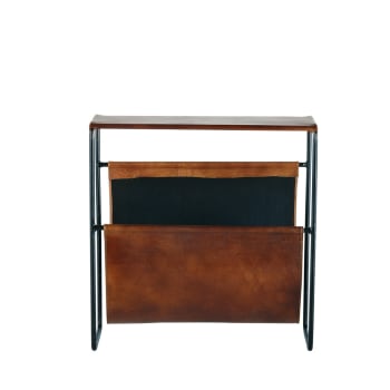 Portariviste Da Pavimento In Legno – Marrone, 29.5x29.5x26.5 Cm, Per Soggiorno, Ufficio, Bagno