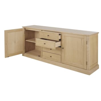 Credenza bassa a 2 ante e 4 cassetti Marceau