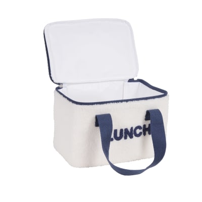 Lot De 2 Sacs Isothermes Repas AMONENZ - Imprimé Noir Et Fraise - Velours Côtelé, Intérieur Alu - Poches Extérieures