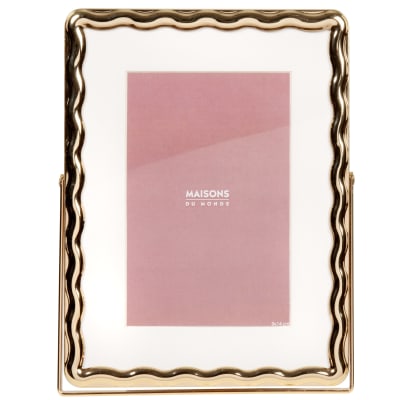 Homeforia Cornice Portafoto In Metallo Oro 20x25 Cm Con Vetro Temperato - Include Tappetino 12,7x17,8 Cm E Gancio - Per Foto Ricordo, Matrimonio, Regalo - 4