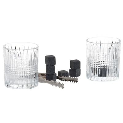 Set Whisky Quadro 1+6, Vetro trasparente