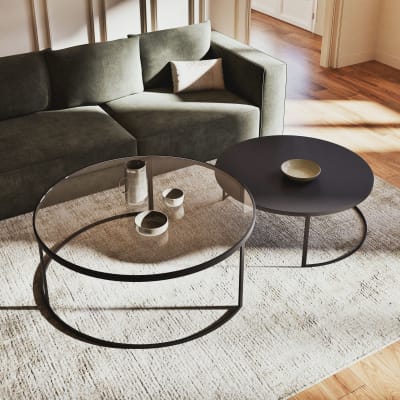 Tavolino da Salotto Nero 90x90x35h cm Azim Maisons du Monde