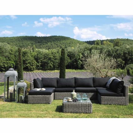 Lanternes De Jardin étoile Métal Noir - Lot De 2 (58 Cm Et 41 Cm) Avec Vitres Verre - Décoration Extérieure - 13