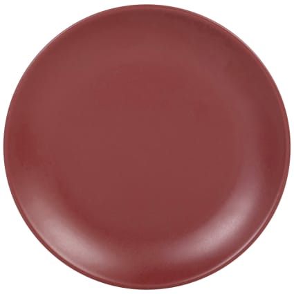 Assiette à dessert en grès rouge