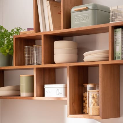 EMAX HOME Boîte à Pain à Rayures Verticales Extra Large Avec