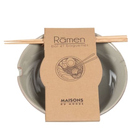 Bol à ramen en grès vert argile | Maisons du Monde
