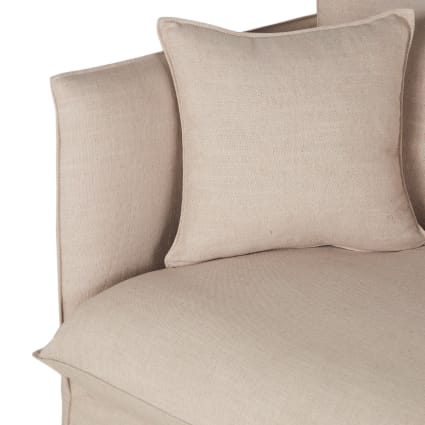 Canapé Convertible Maisons Du Monde Louvain – 3/4 Places – Lin Gris Anthracite – Occasion