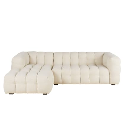 Canapé LILO nuage d'angle gauche 4/5 places bouclettes écrues - Maisons du Monde