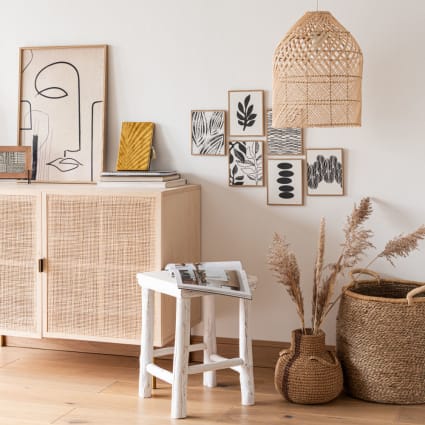 Cestino rotondo in vimini avorio Maisons du Monde